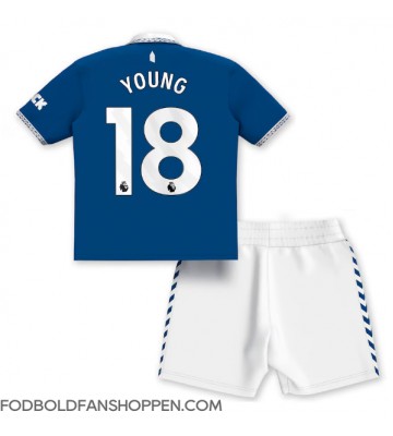 Everton Ashley Young #18 Hjemmebanetrøje Børn 2023-24 Kortærmet (+ Korte bukser)